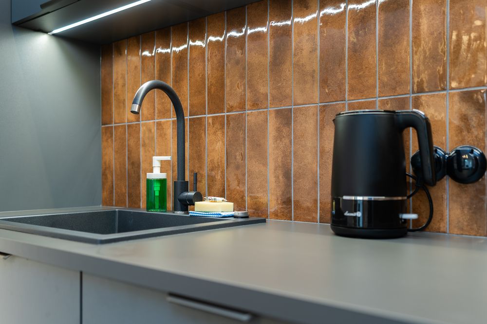 The clean original version of the same kitchen counter